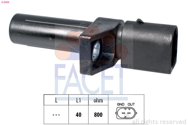 FACET 9.0608 Sensor, crankshaft pulse