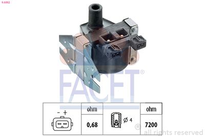 Ignition Coil FACET 9.6092