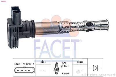 Ignition Coil FACET 9.6326