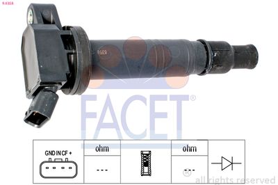 Ignition Coil FACET 9.6358