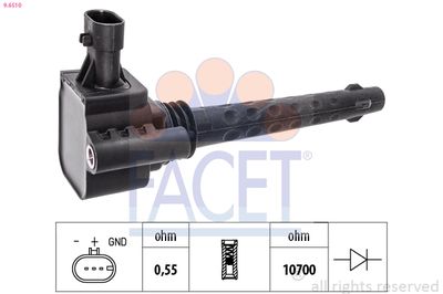 Ignition Coil FACET 9.6510