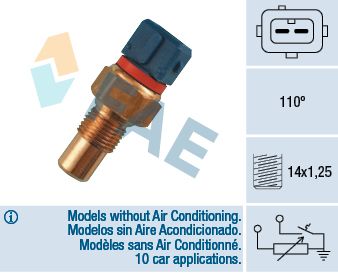 Sensor, coolant temperature FAE 34090