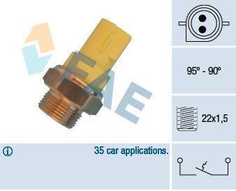 Temperature Switch, radiator fan FAE 36330