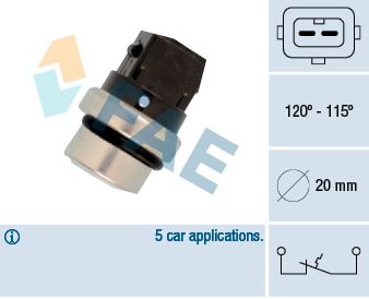 Temperature Switch, radiator fan FAE 36700