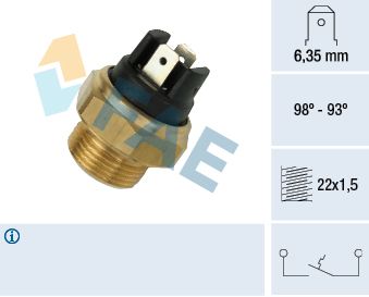 Temperature Switch, radiator fan FAE 37400