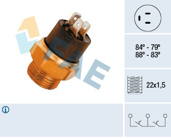 Temperature Switch, radiator fan FAE 37810