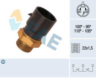 Temperature Switch, radiator fan FAE 38030