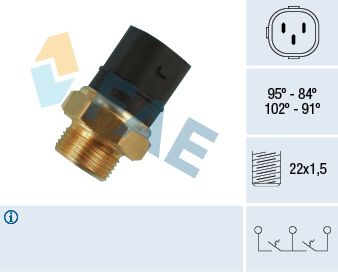 Temperature Switch, radiator fan FAE 38180