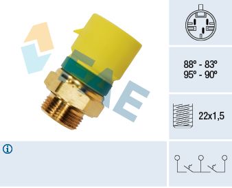 Temperature Switch, radiator fan FAE 38210