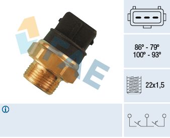 Temperature Switch, radiator fan FAE 38250