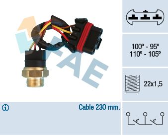 Temperature Switch, radiator fan FAE 38300