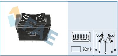 Switch, window regulator FAE 62550