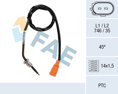 Sensor, exhaust gas temperature FAE 68035