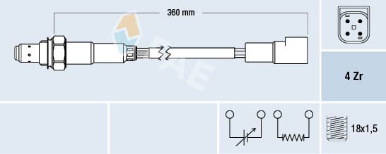 FAE 77168 Lambda Sensor