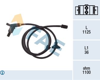 FAE 78001 Sensor, wheel speed