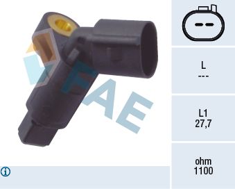 Sensor, wheel speed FAE 78008