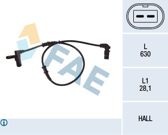 Sensor, wheel speed FAE 78052