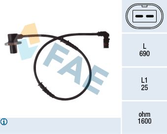 FAE 78074 Sensor, wheel speed