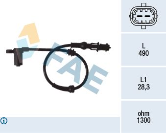 Sensor, wheel speed FAE 78077