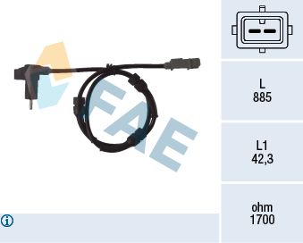 Sensor, wheel speed FAE 78091