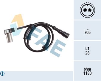 Sensor, wheel speed FAE 78128