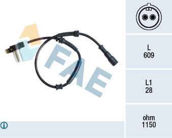 Sensor, wheel speed FAE 78129