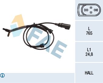 Sensor, wheel speed FAE 78153