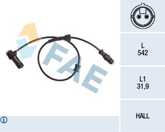 Sensor, wheel speed FAE 78156