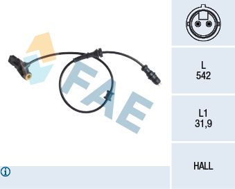 Sensor, wheel speed FAE 78157