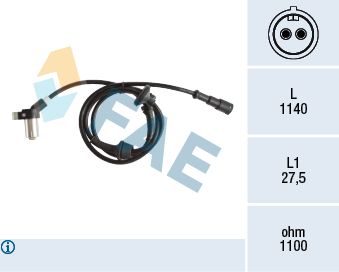 Sensor, wheel speed FAE 78166