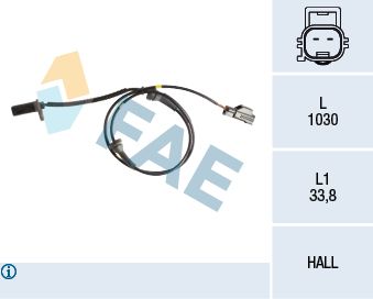 Sensor, wheel speed FAE 78187