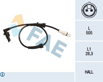 Sensor, wheel speed FAE 78217