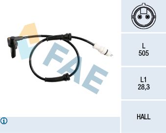 Sensor, wheel speed FAE 78218