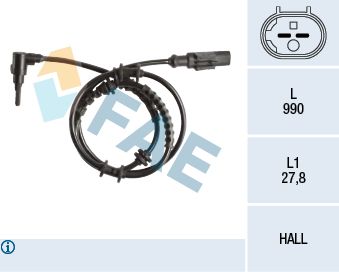 Sensor, wheel speed FAE 78244