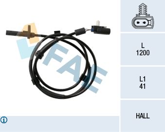 Sensor, wheel speed FAE 78258