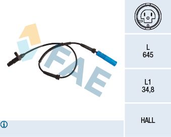 Sensor, wheel speed FAE 78260