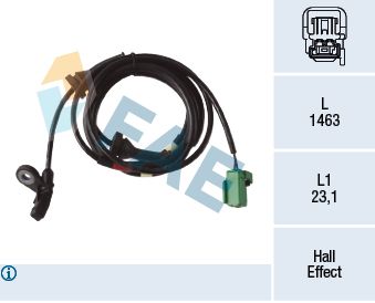 Sensor, wheel speed FAE 78272