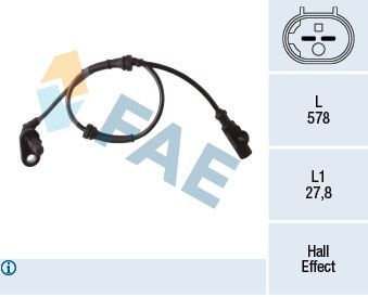 Sensor, wheel speed FAE 78276