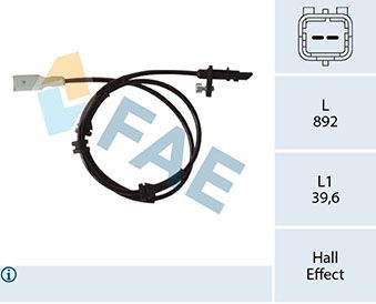 Sensor, wheel speed FAE 78321