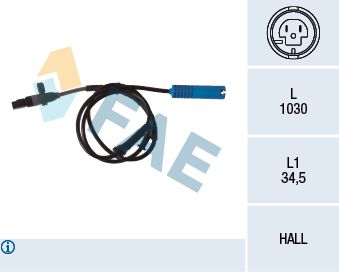 Sensor, wheel speed FAE 78339