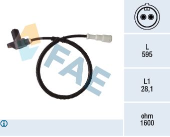 Sensor, wheel speed FAE 78400