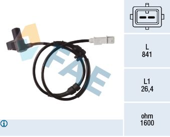 Sensor, wheel speed FAE 78404