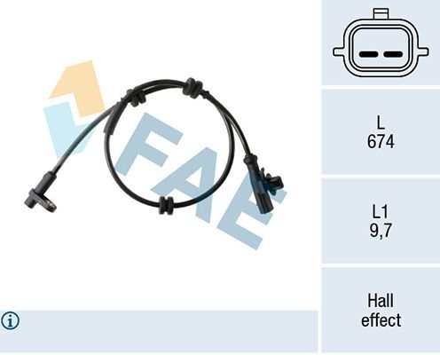 FAE 78454 Sensor, wheel speed