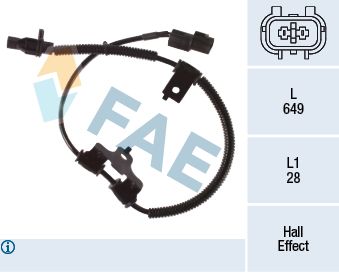 FAE 78478 Sensor, wheel speed