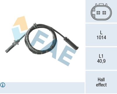 Sensor, wheel speed FAE 78565