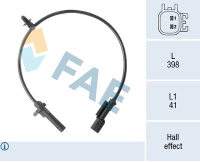 Sensor, wheel speed FAE 78570