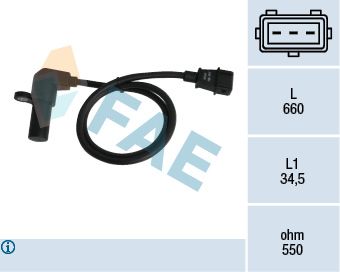 Sensor, crankshaft pulse FAE 79070