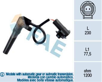 RPM Sensor, automatic transmission FAE 79281