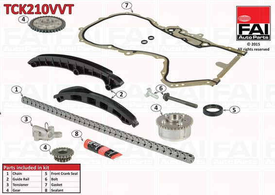 FAI AutoParts TCK210VVT Timing Chain Kit