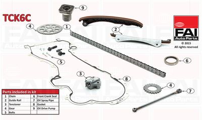 Timing Chain Kit FAI AutoParts TCK6C